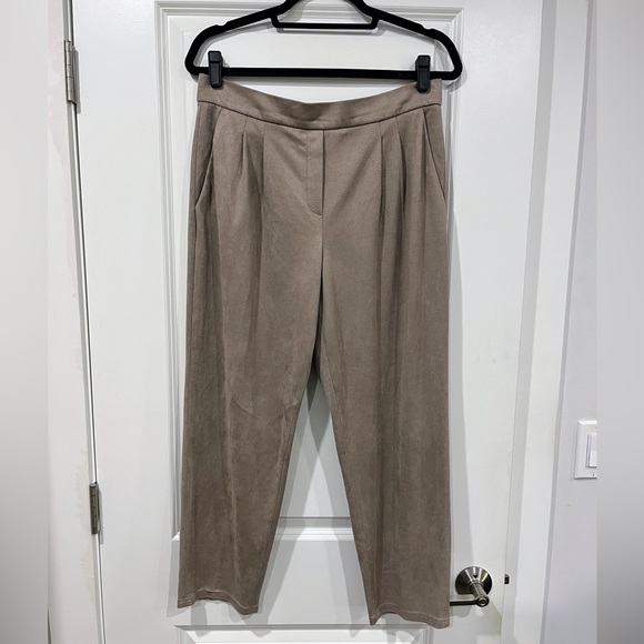 Aritzia Babaton Cohen Tan Suede Pants - Picture 4 of 8